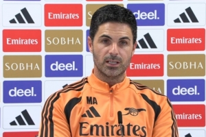 阿尔特塔：没先发大将也要想尽办法做贡献，球队需维持高强度竞争